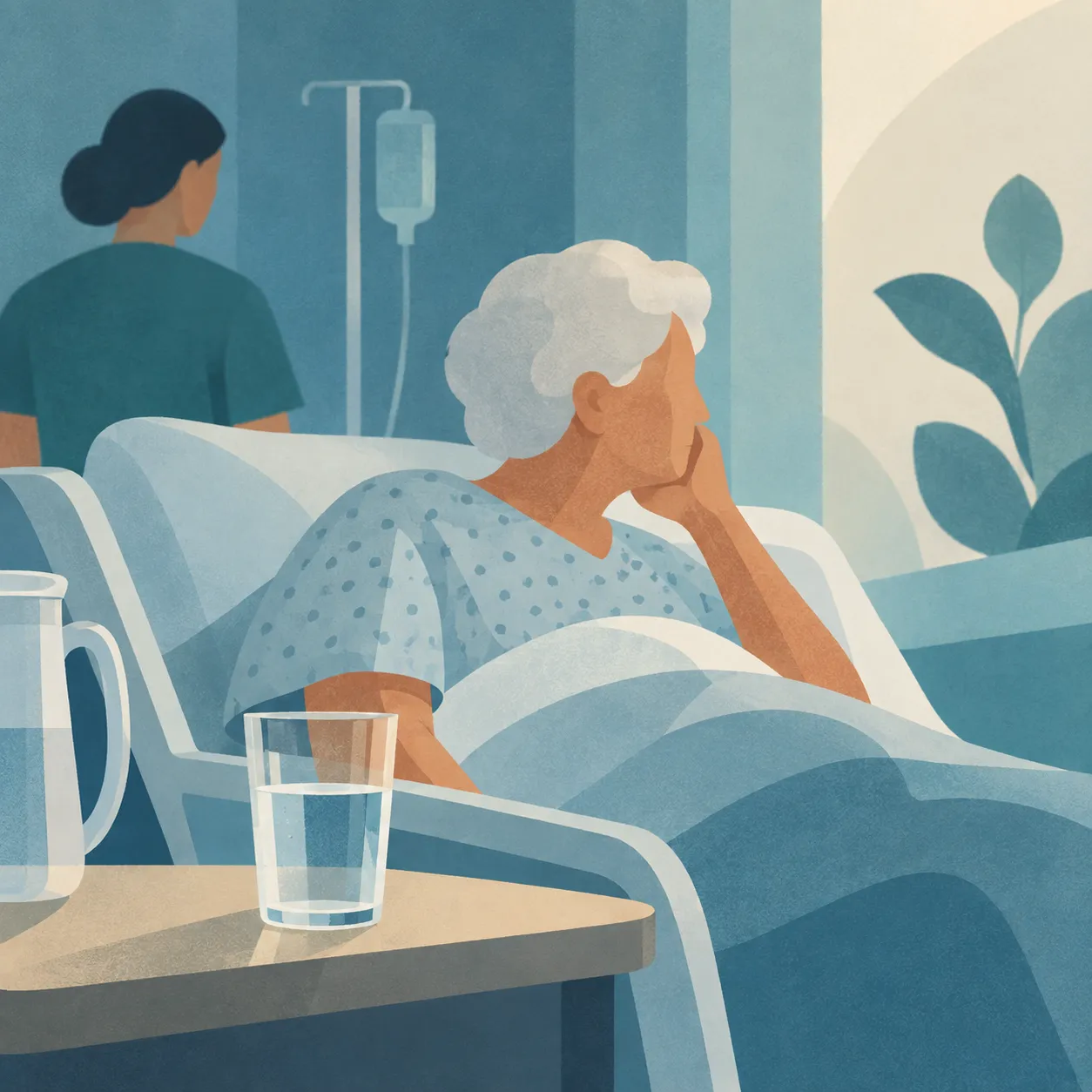 Wie steht es um den Flüssigkeitshaushalt bei alten Menschen im Krankenhaus